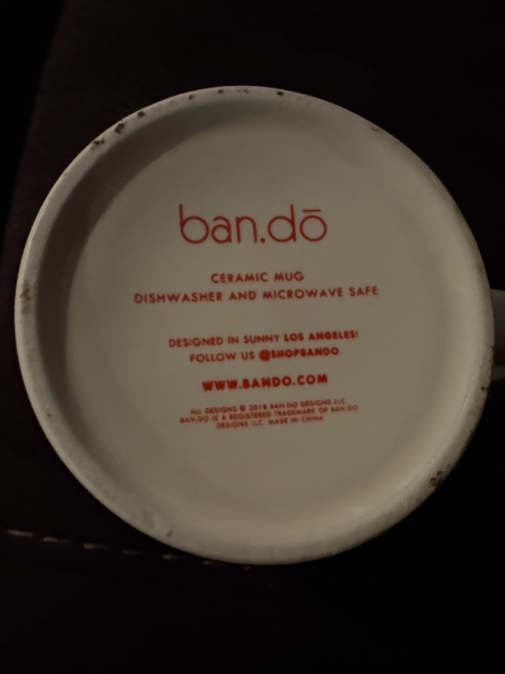 ban.do White Mug with Bold Orange-Red Text - Picture 5 of 8